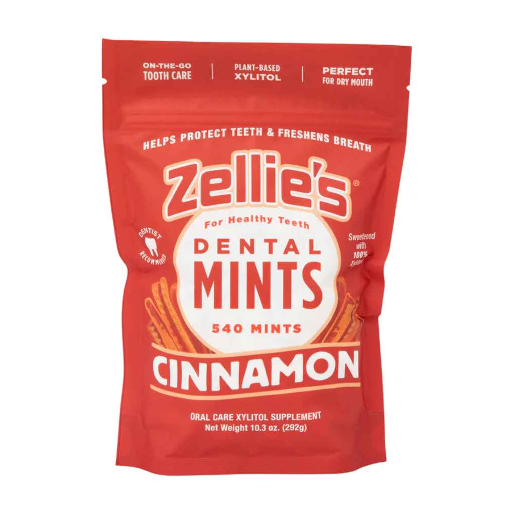 Zellie&#39;s Dental Mints - 100% Xylitol - Cinnamon - 540 count Pouch