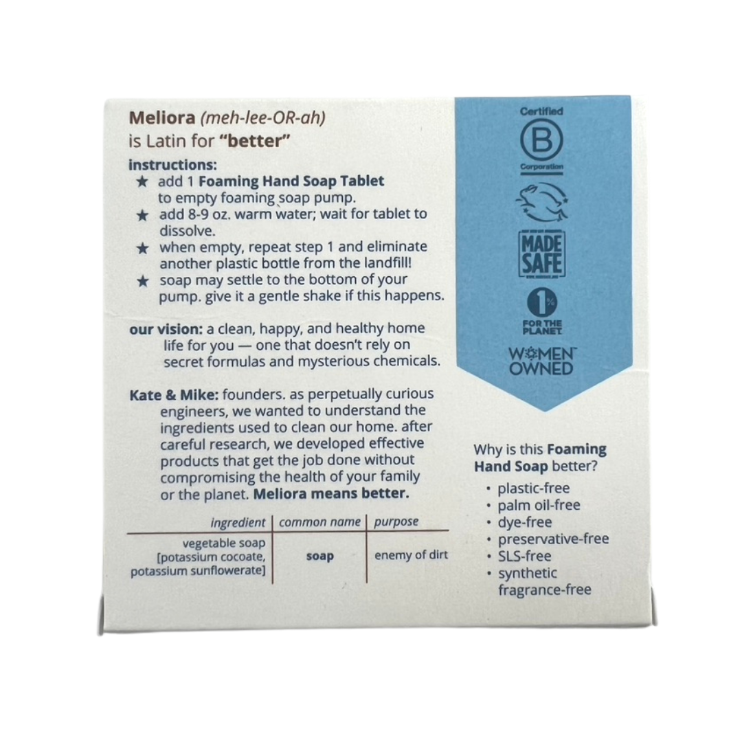 Meliora Foaming Hand Soap Tablets