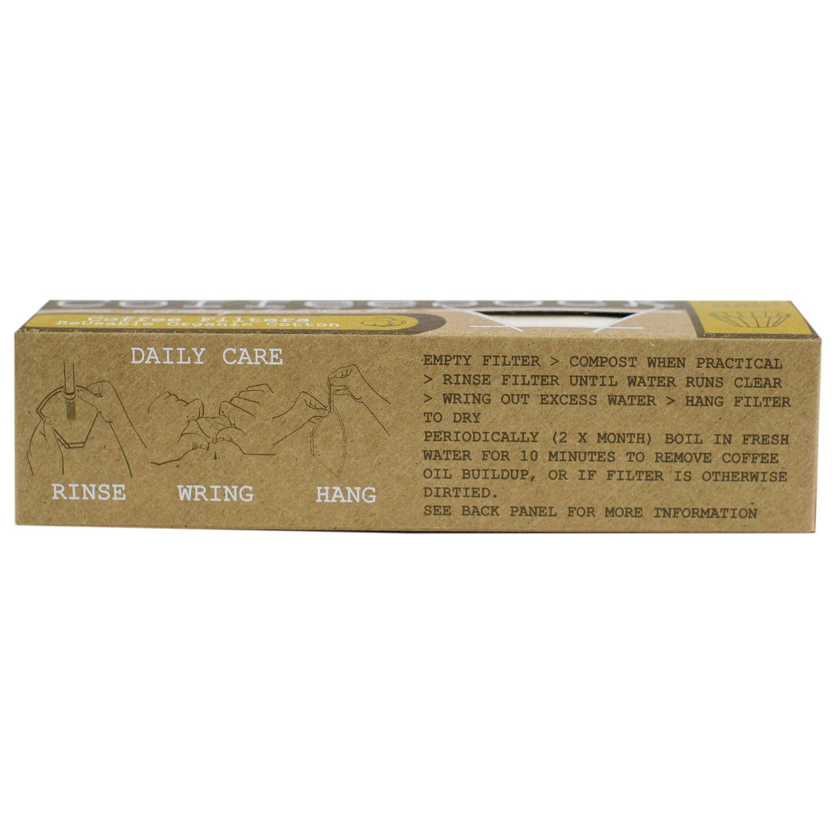 Reusable, organic cotton coffee filters made in the USA. Fits Chemex 6-13 or Vario v60.03