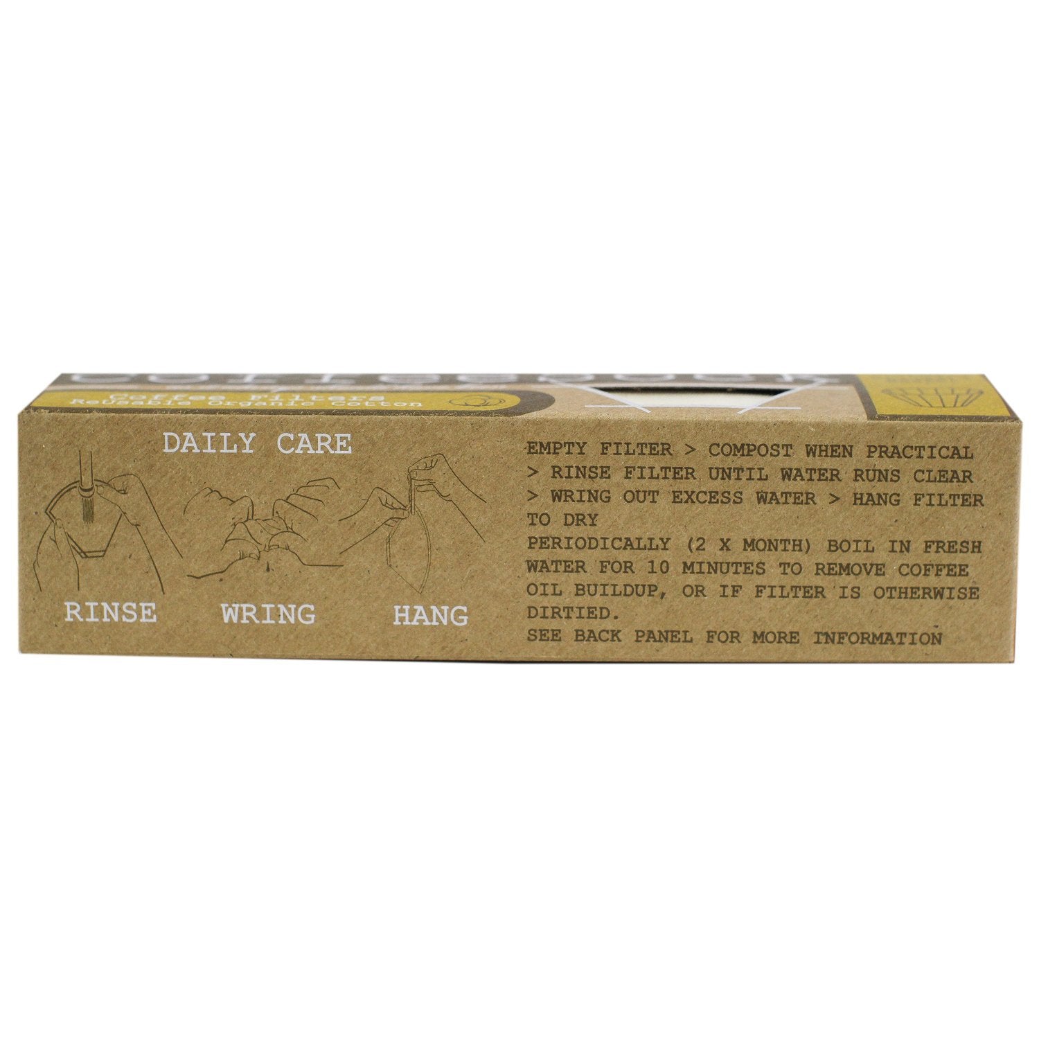 Reusable, organic cotton coffee filters made in the USA. Fits Chemex 6-13 or Vario v60.03