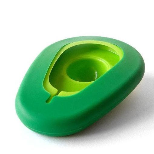 2 pack of reusable green silicon avocado huggers