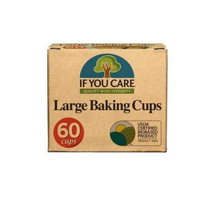 large baking cups package, 60 cups, with usda certified biobased product seal