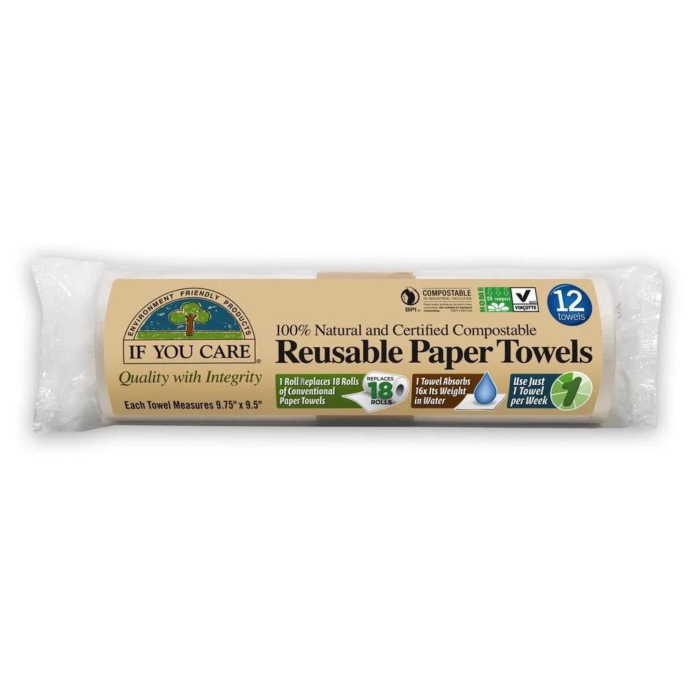 Reusable Paper Towels (Compostable Packaging!) each towel measures 9.75&quot; x 9.5&quot;