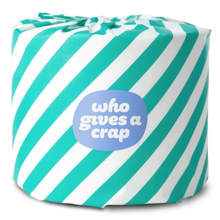  3-PLY JUMBO ROLL, teal and white striped package design