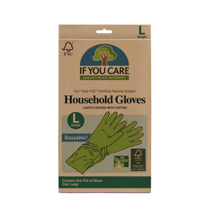 If You Care Fair Trade Natural Rubber Gloves. Size Large