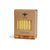 cardboard pack of 45 natural wax colored Hanukkah tapered beeswax candles,