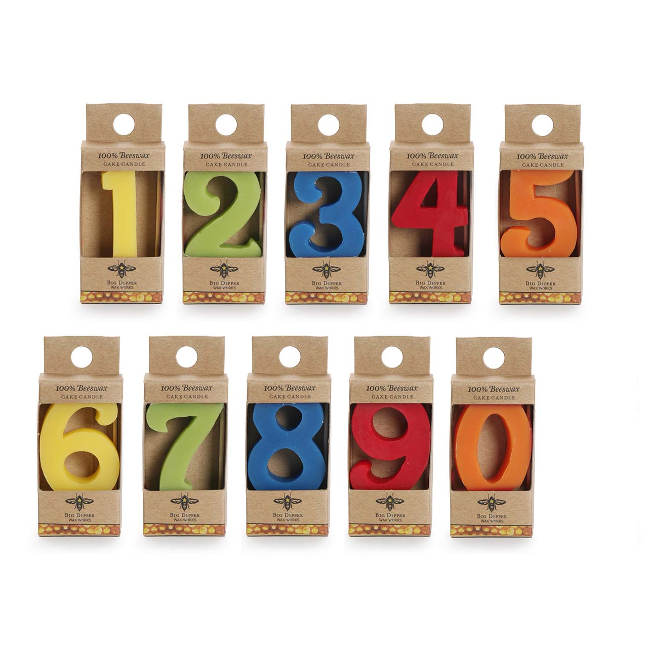 Birthday Candle Numbers — 100% Pure Beeswax