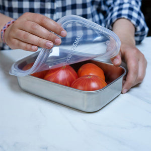 Square To-Go Container With Silicone Lid