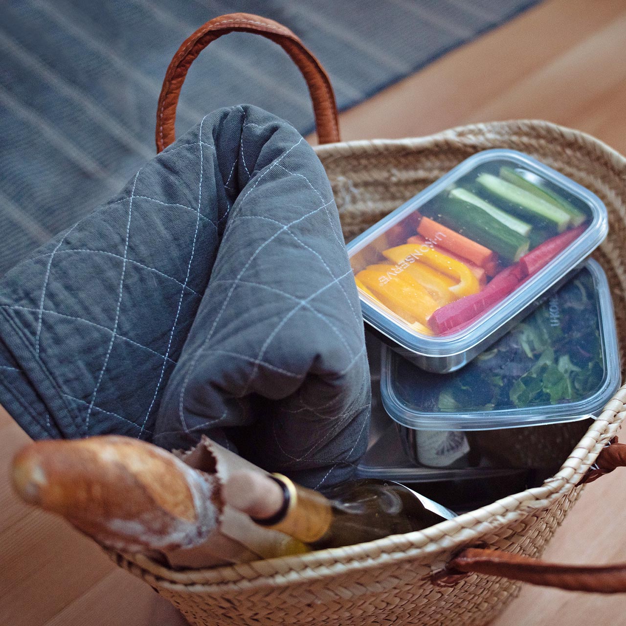 Stainless Steel Container with Silicone Lid — Rectangle