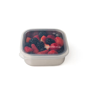 Square Stainless Steel Containers with Silicone Lids