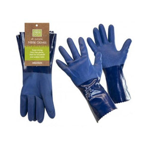 two pair, Blue 100% latex free, nitrile all-purpose gloves