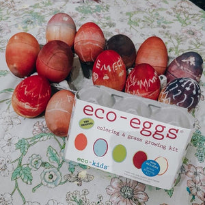 All natural eco friendly egg dying and grass growing kit for easter. made in the usa. 
