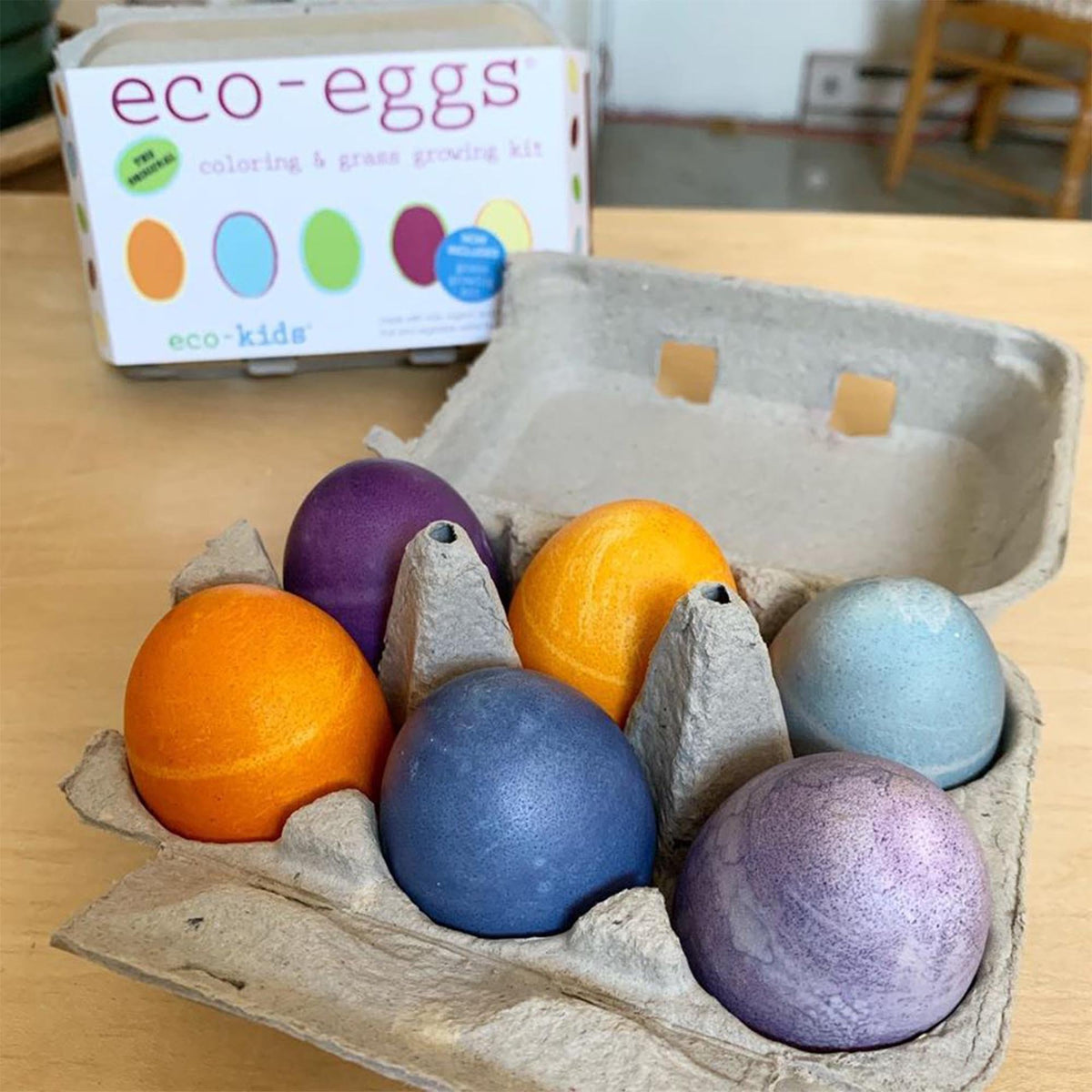 Eco-Eggs Coloring & Grass Growing Kit - blue Eco Kids