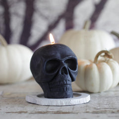 Premium Beeswax Skull Candle (Well-Cleansed for Rituals) – MagicaeAster
