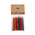 single multicolored pack of beeswax candles. colors visible include red, green, orange, blue.