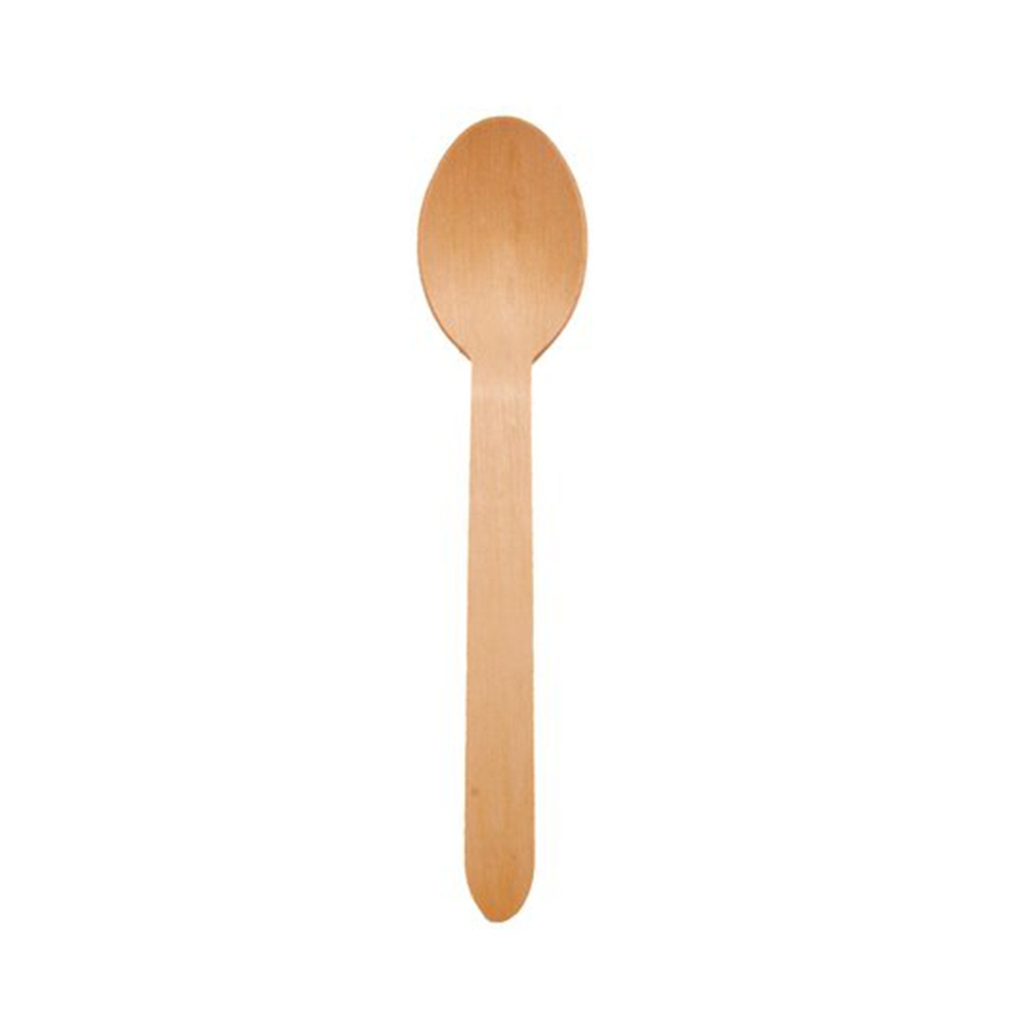 Eco-gecko disposable wooden spoon. image of single spoon.