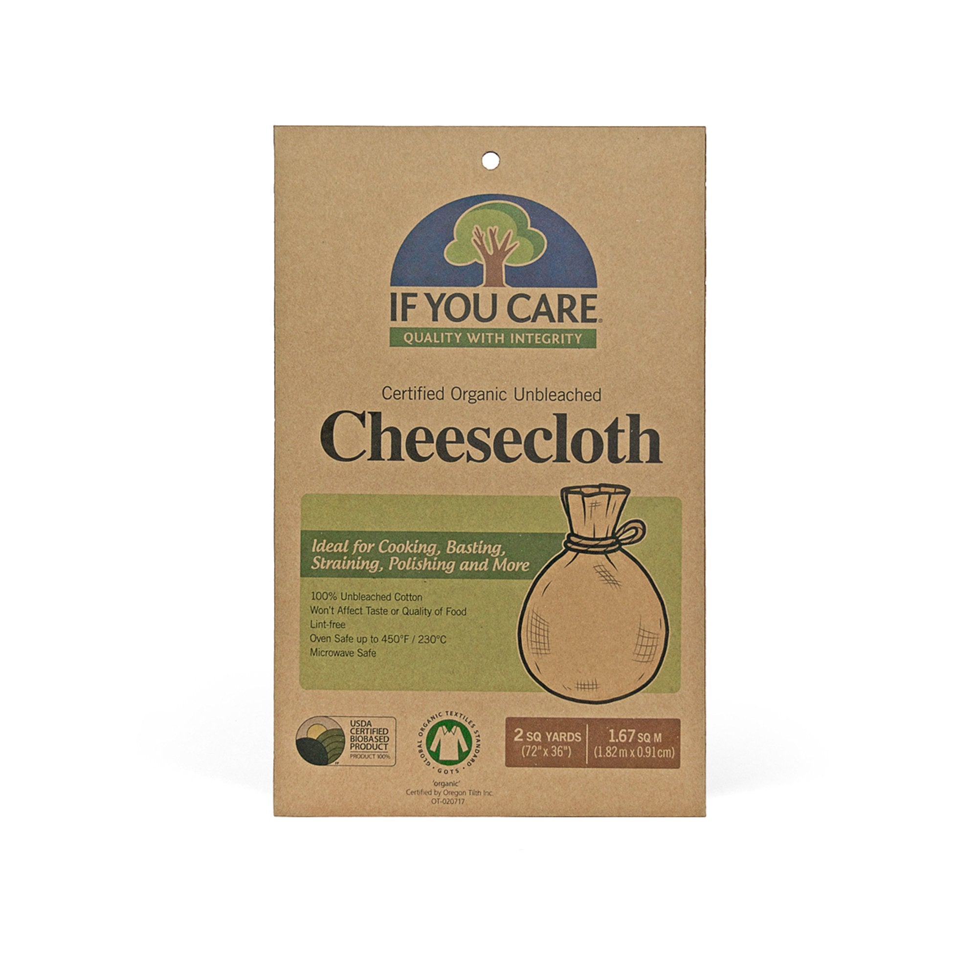 cheese cloth in package, 2 square yards (72"x 36")