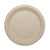 9" compostable plates with plain rim.