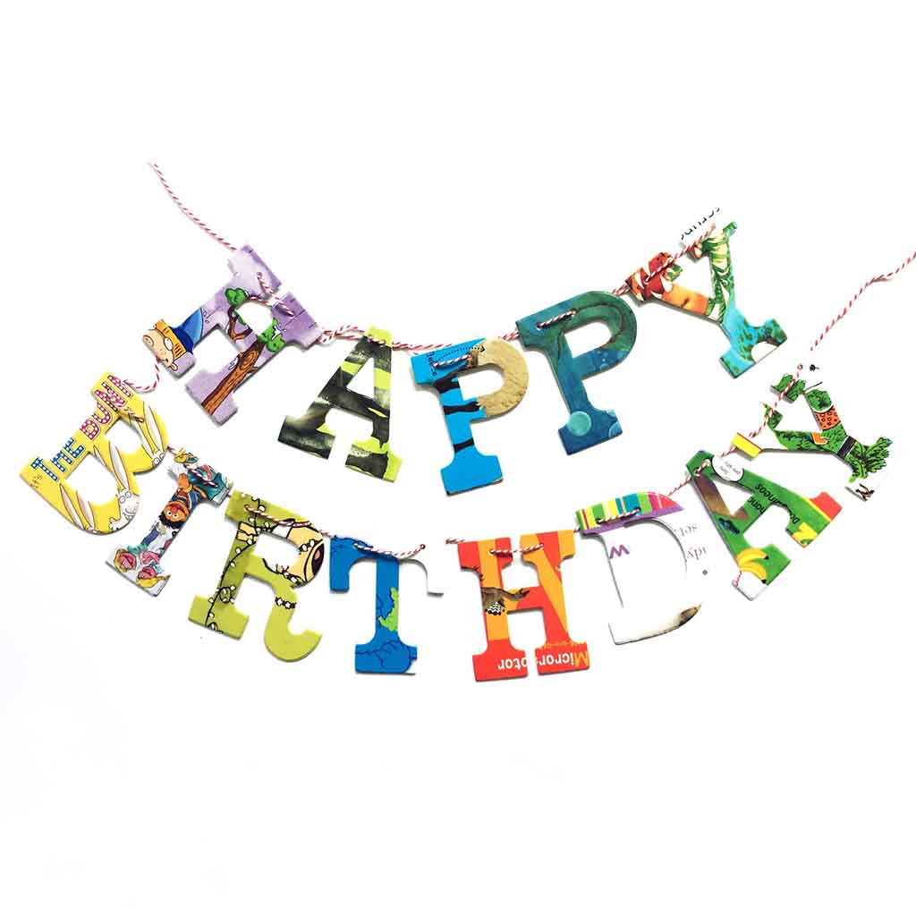 Board Book Garland — Happy Birthday ---What's Good