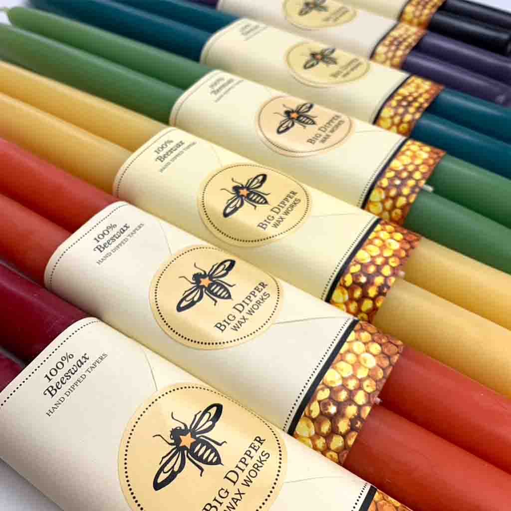 100% Beeswax Incense Scented Colonial Taper Candles
