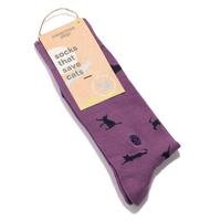 Organic Socks that Save Cats -Medium — M's 8–13, W's 9–14--What's Good