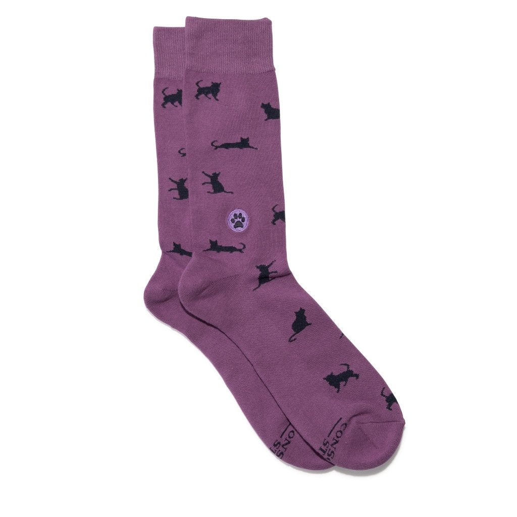 Organic Socks that Save Cats -Small — M's 4–8, W's 5–9--What's Good