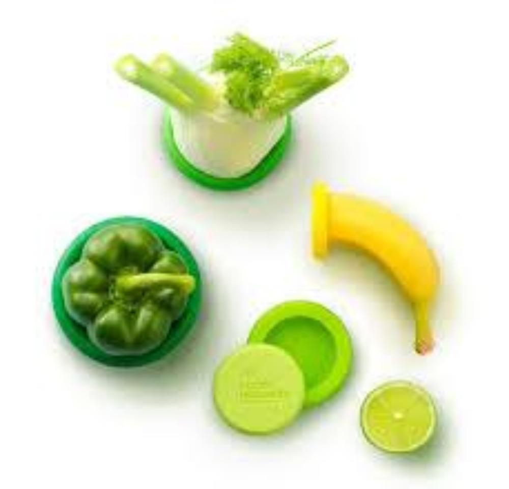 banana, lime, bell pepper, onion, using food huggers