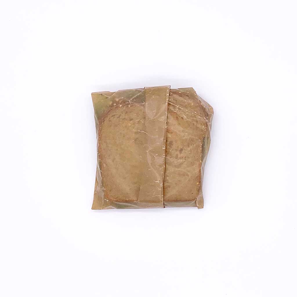 Sandwich wrapped in Unbleached Waxed Paper made by If You Care
