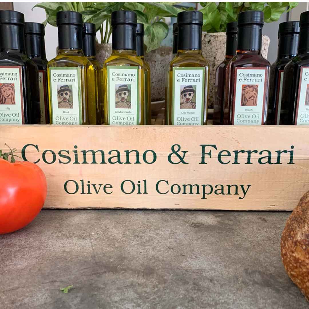 Cosimano &amp; Ferrari Olive Oil Company. Olive oils and balsamic vinegars sourced in Italy, made in USA.