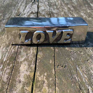 Recycled Aluminum Block — LOVE