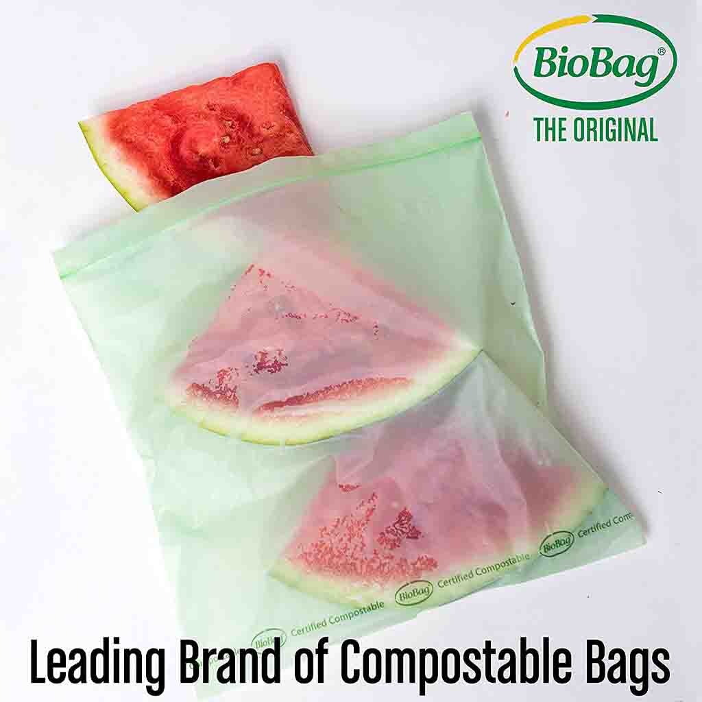 Eco-Friendly Resealable Compostable Food Storage Bags (Large