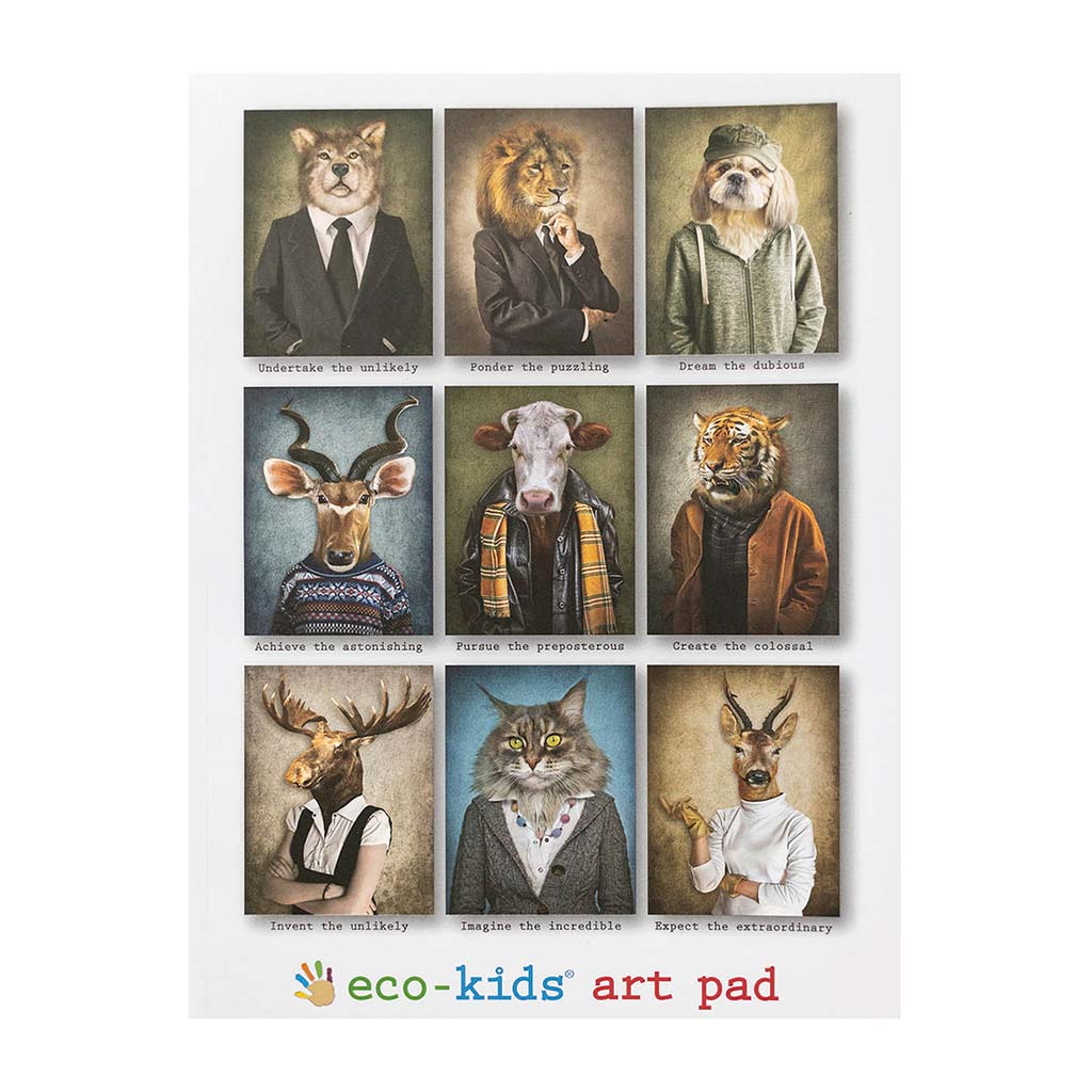 eco kids art paper side bound magazine sized blank pad, 50 page