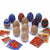 Wooden Eggs Craft Kit including six packets of powder paint (just add water) and 6 reusable wooden eggs, plus a bamboo paint brush. Made in USA by Natural Earth Paint