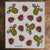 Grey Swedish Dishcloth Bees and Bugs Pattern Front Side Eco-Friendly
