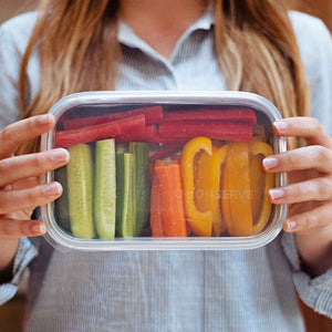 Stainless Steel Container with Silicone Lid — Rectangle