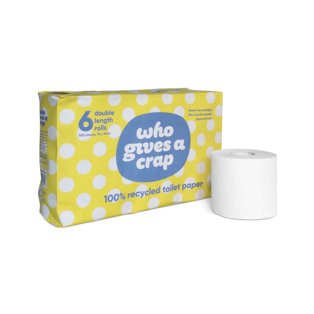 100% RECYCLED TOILET PAPER — 6-Pack