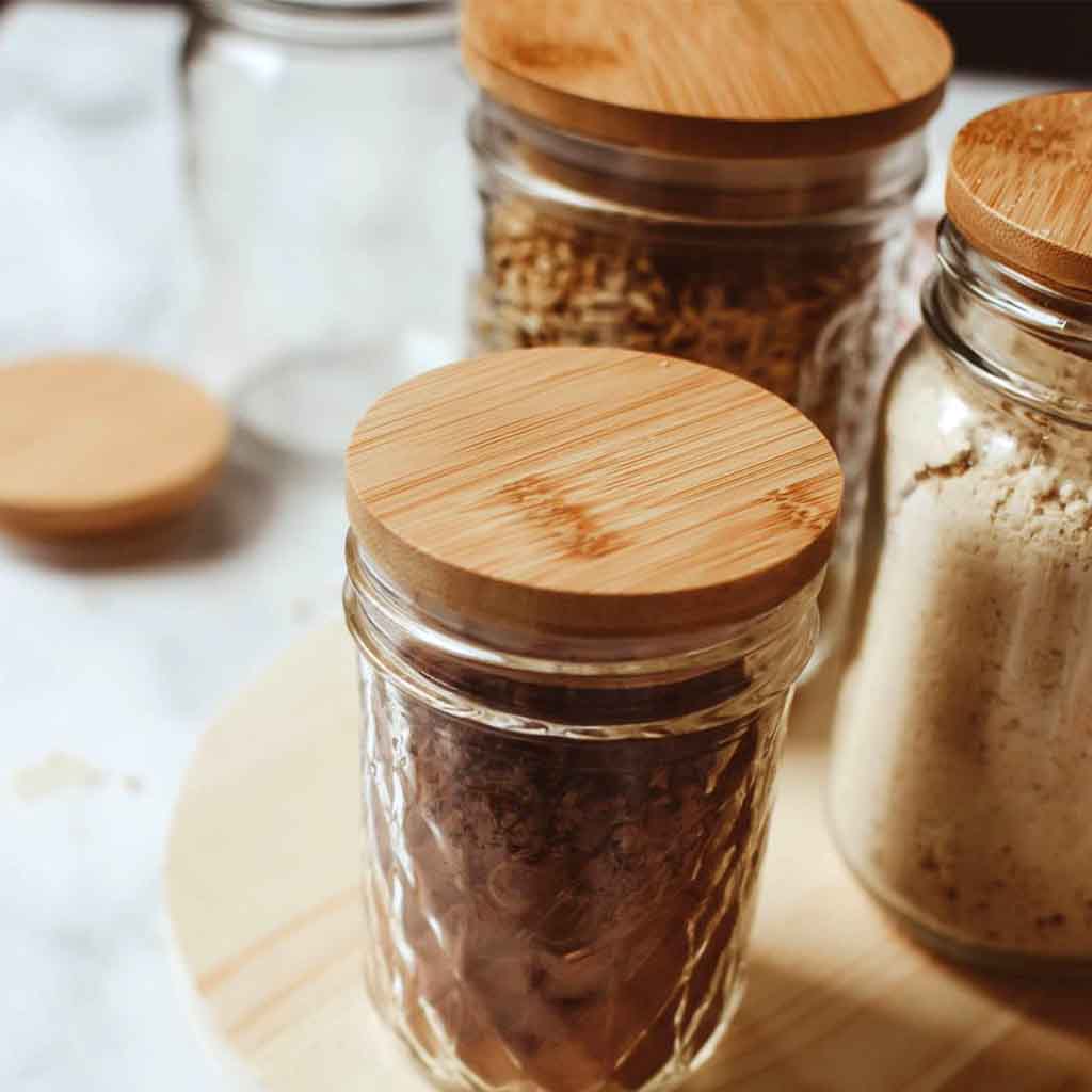 Wooden Jar Lids - 4 Jar Lids ( Wood) -top Jar Lid Set Storage Lids